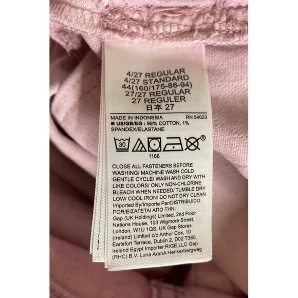 Gap Cheeky Straight High Rise Dusty Rose Denim Jeans Women Size 4/27R Button Fly - Picture 9 of 9